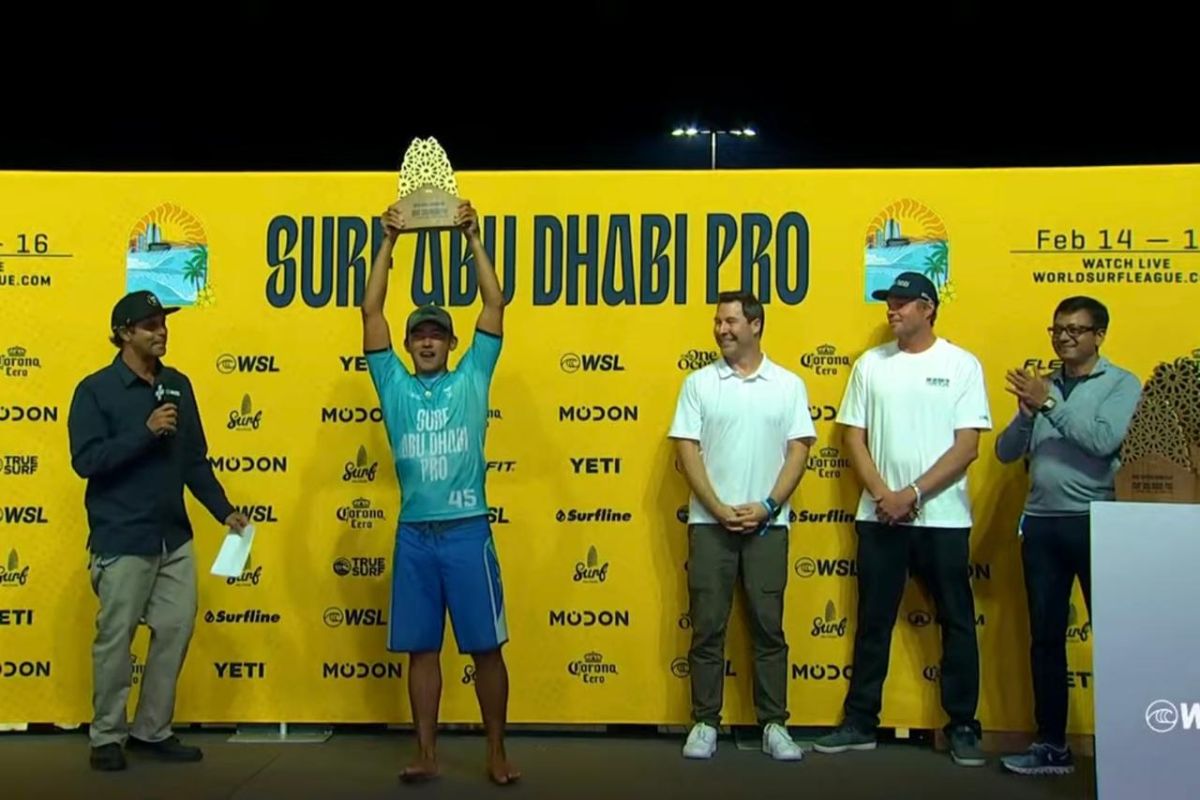 Rio Waida menjadi runner-up di WSL Abu Dhabi Pro